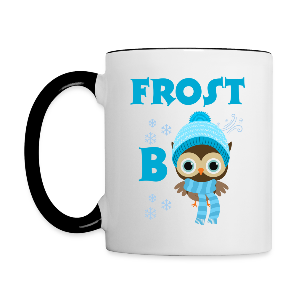 Tasse zweifarbig - Frost Beule beidseitig - Weiß/Schwarz