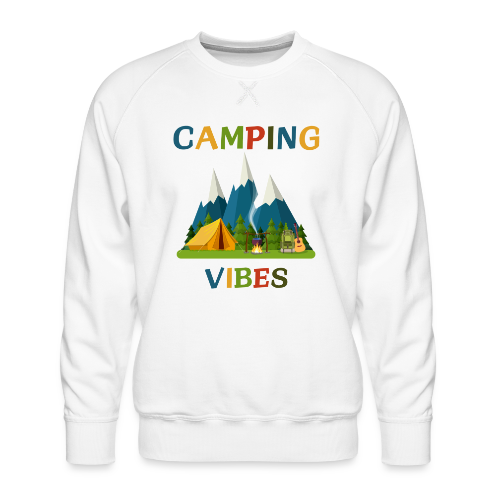 Männer Premium Pullover - Camping Vibes - Weiß