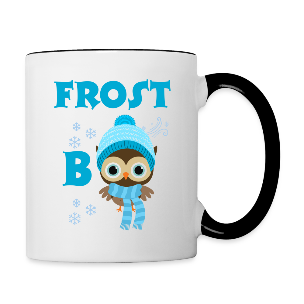 Tasse zweifarbig - Frost Beule beidseitig - Weiß/Schwarz