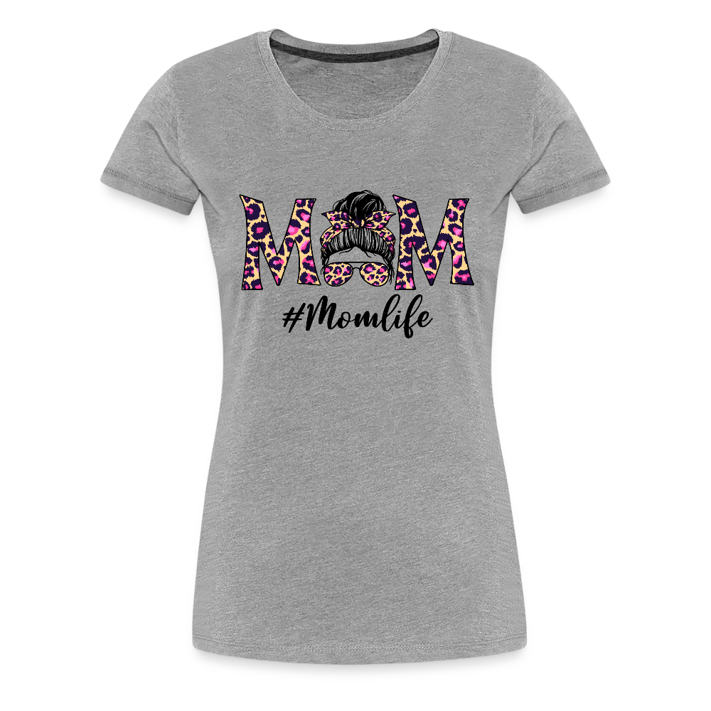 Frauen Premium T-Shirt - #Momlife - Grau meliert