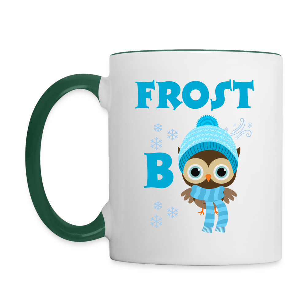 Tasse zweifarbig - Frost Beule beidseitig - Weiß/Dunkelgrün