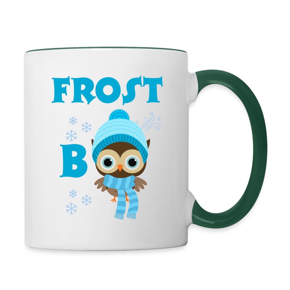 Tasse zweifarbig - Frost Beule beidseitig - Weiß/Dunkelgrün