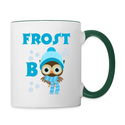 Tasse zweifarbig - Frost Beule beidseitig - Weiß/Dunkelgrün