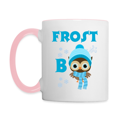 Tasse zweifarbig - Frost Beule beidseitig - Weiß/Pink