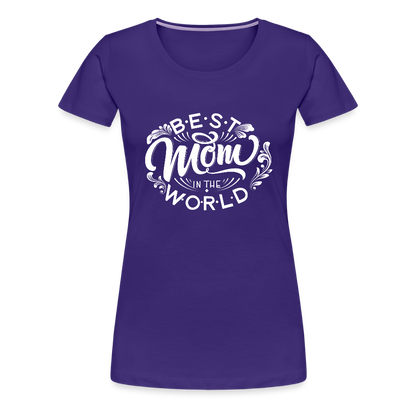 Frauen Premium T-Shirt - Best Mom in the WORLD - Lila