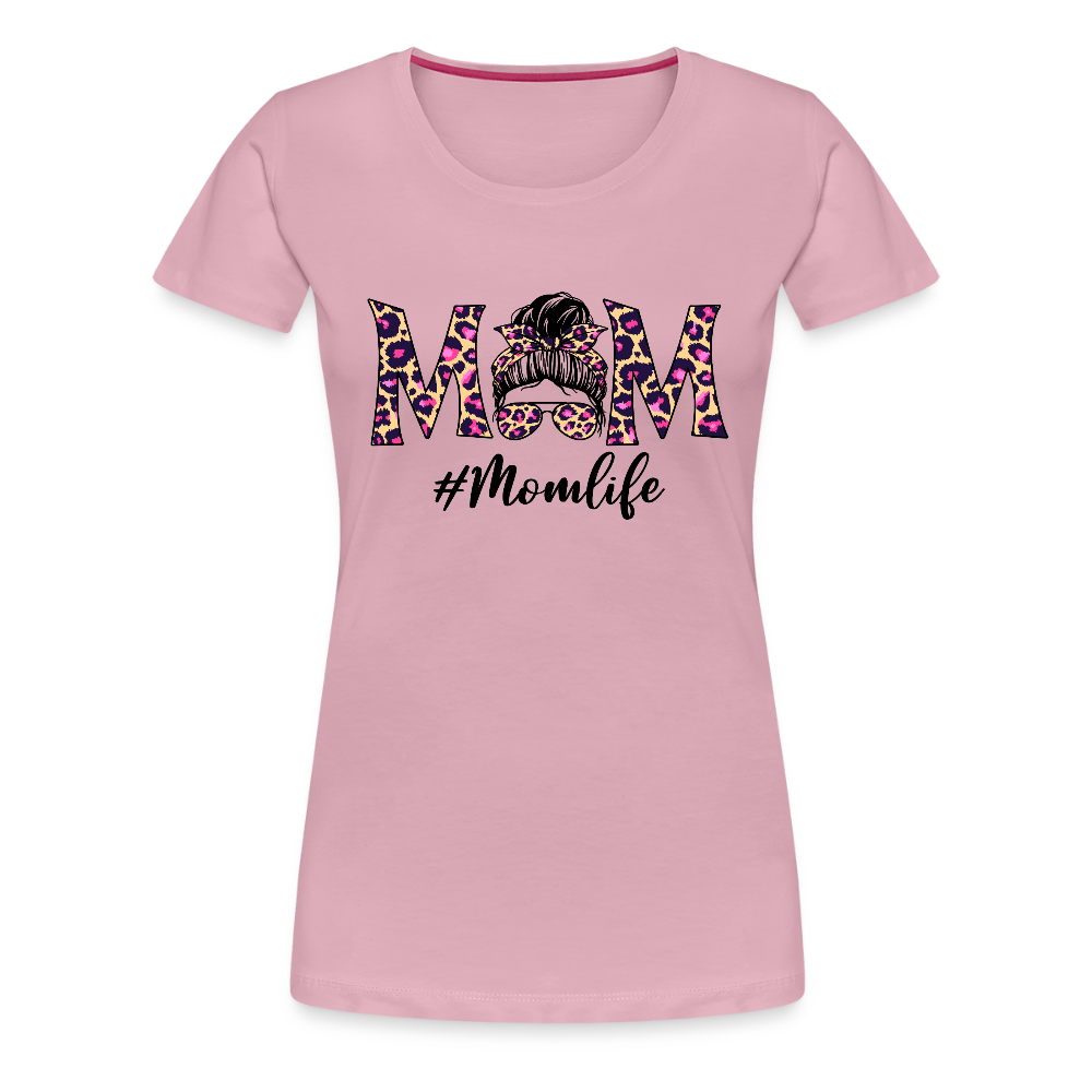 Frauen Premium T-Shirt - #Momlife - Hellrosa