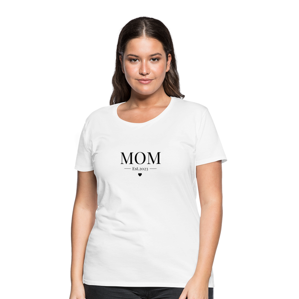 Frauen Premium T-Shirt - Mom Est. 2023 - weiß