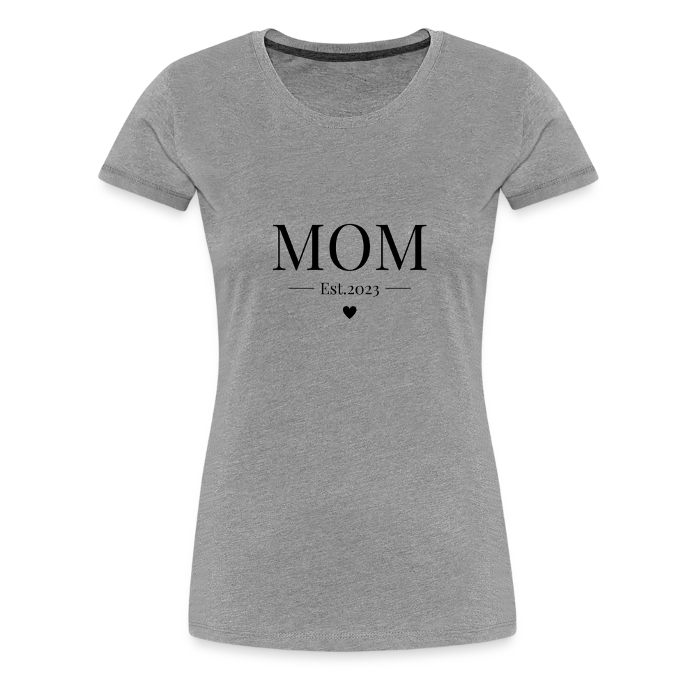 Frauen Premium T-Shirt - Mom Est. 2023 - Grau meliert