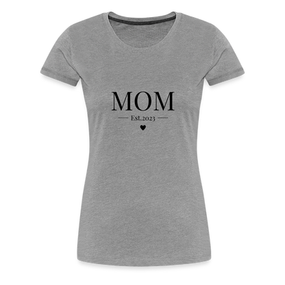 Frauen Premium T-Shirt - Mom Est. 2023 - Grau meliert