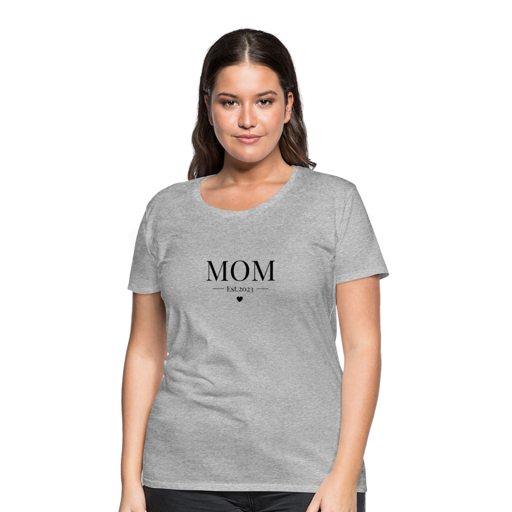 Frauen Premium T-Shirt - Mom Est. 2023 - Grau meliert