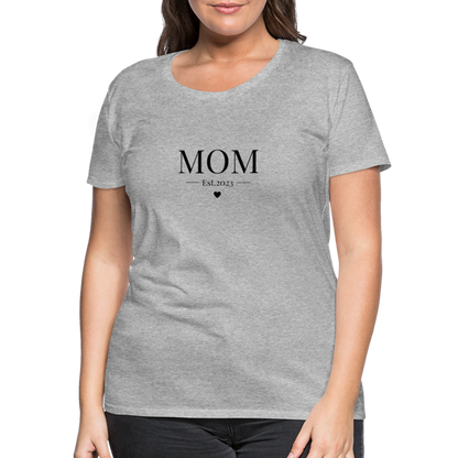 Frauen Premium T-Shirt - Mom Est. 2023 - Grau meliert