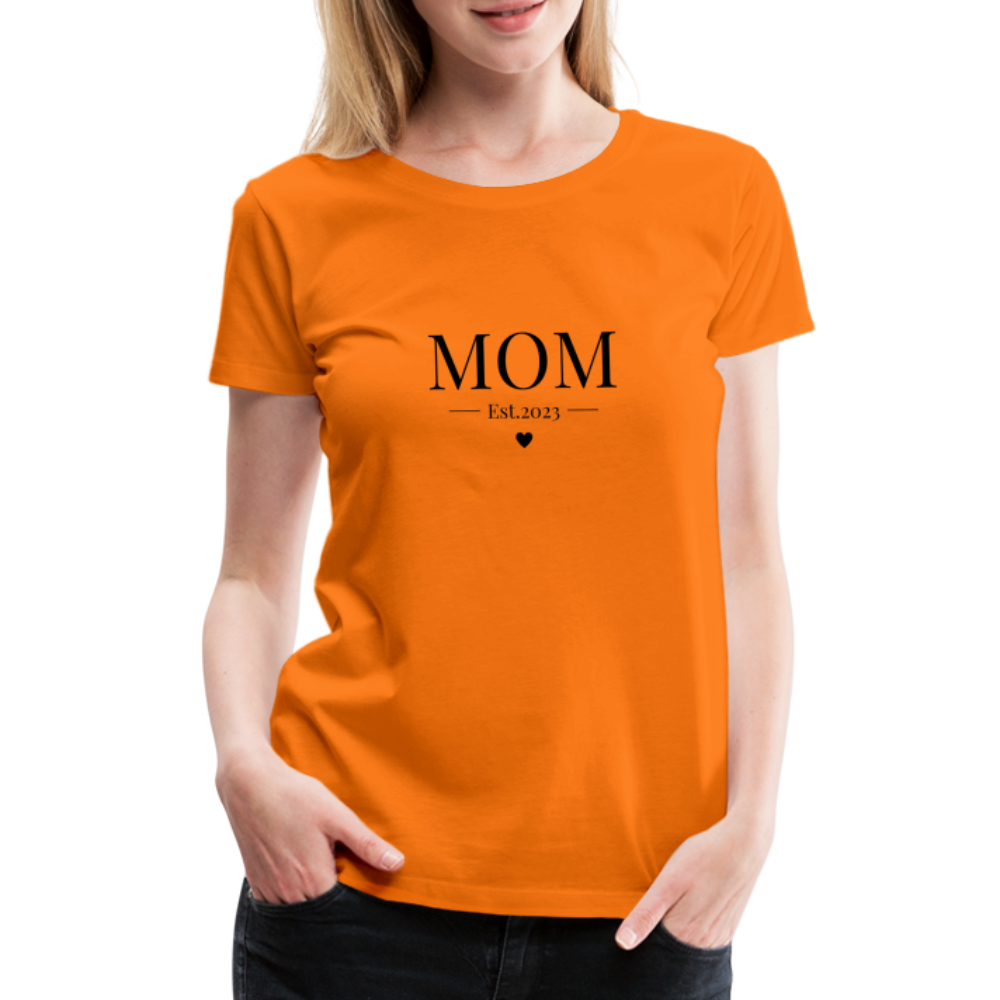 Frauen Premium T-Shirt - Mom Est. 2023 - Orange