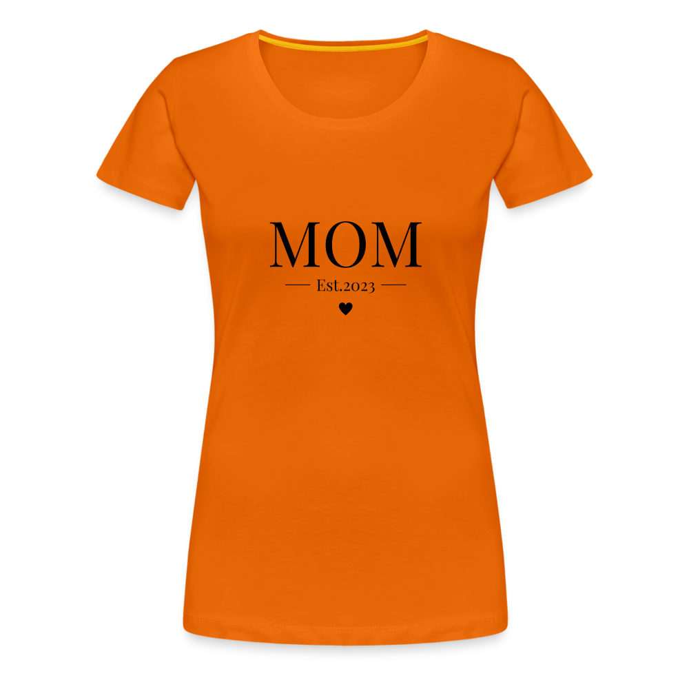 Frauen Premium T-Shirt - Mom Est. 2023 - Orange