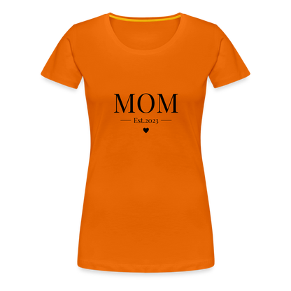 Frauen Premium T-Shirt - Mom Est. 2023 - Orange