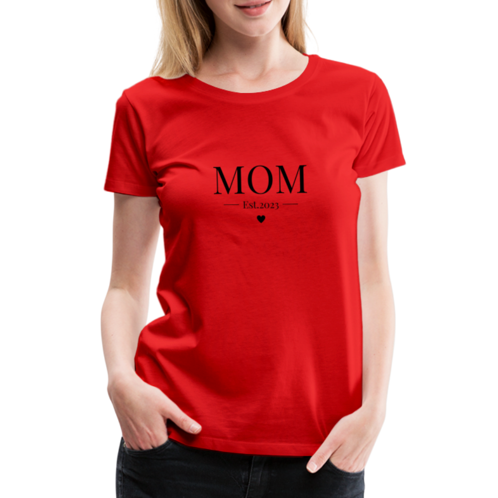 Frauen Premium T-Shirt - Mom Est. 2023 - Rot