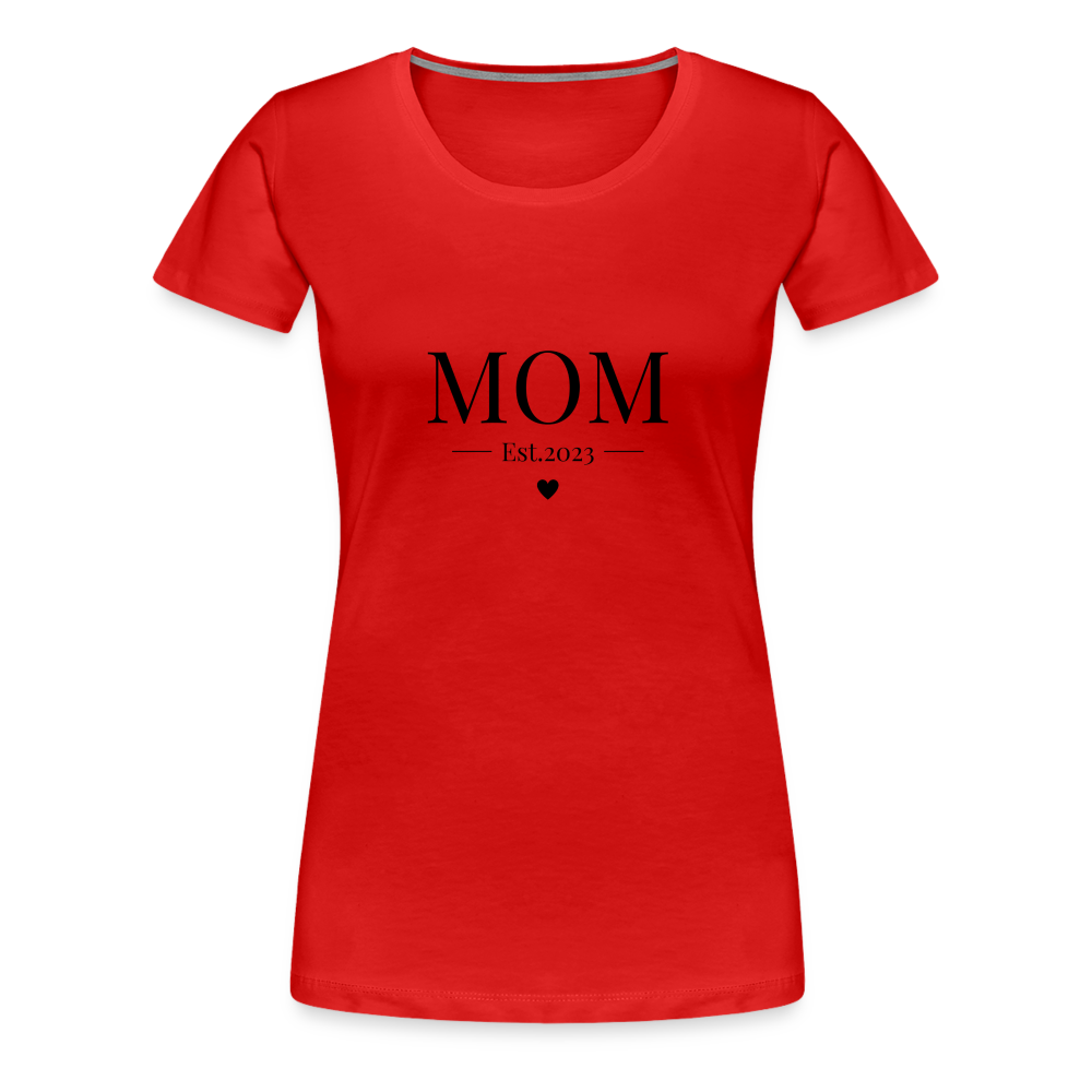 Frauen Premium T-Shirt - Mom Est. 2023 - Rot