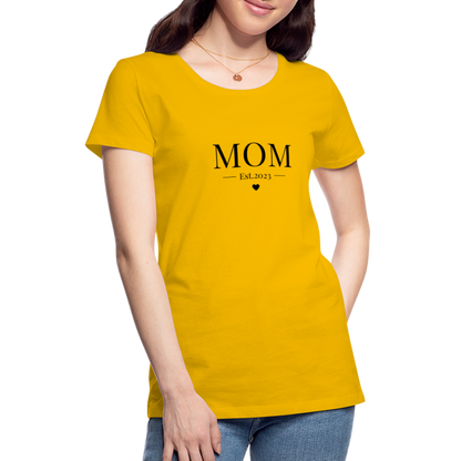 Frauen Premium T-Shirt - Mom Est. 2023 - Sonnengelb