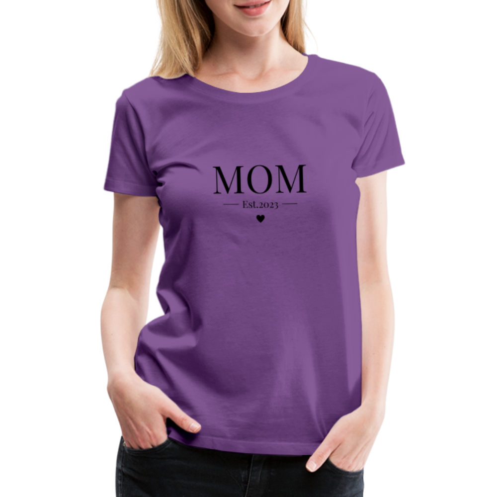 Frauen Premium T-Shirt - Mom Est. 2023 - Lila