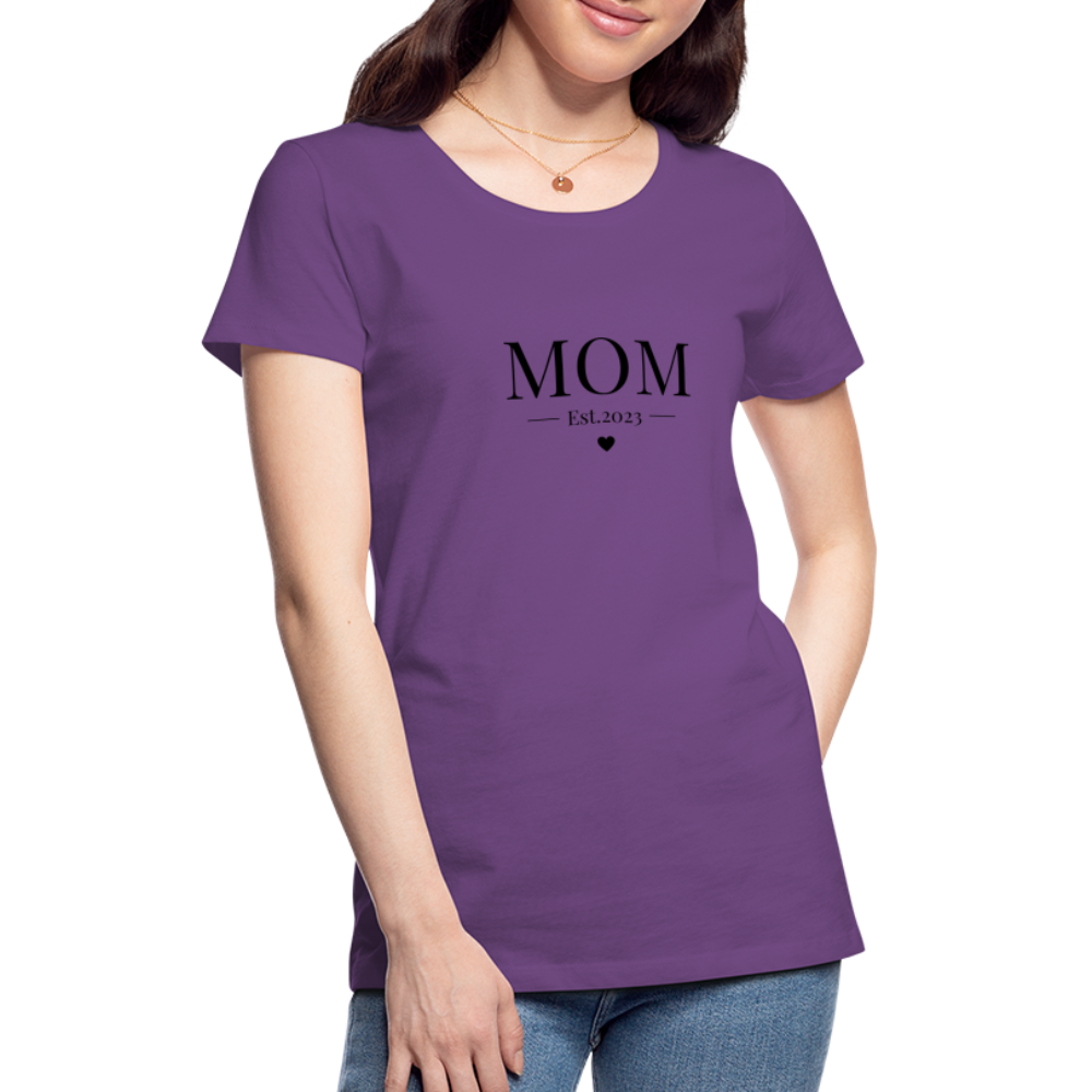 Frauen Premium T-Shirt - Mom Est. 2023 - Lila