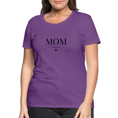 Frauen Premium T-Shirt - Mom Est. 2023 - Lila