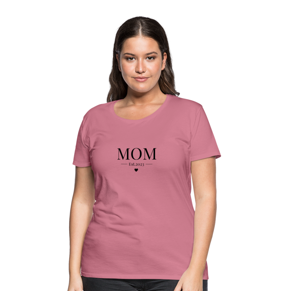 Frauen Premium T-Shirt - Mom Est. 2023 - Malve