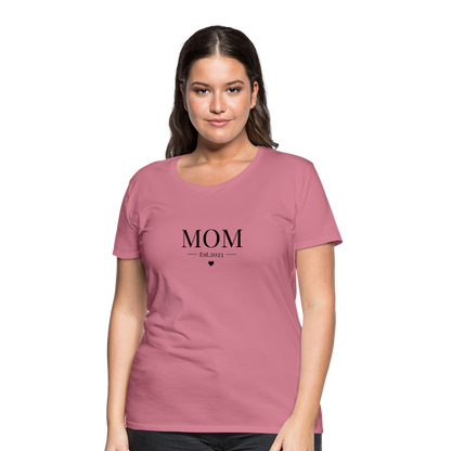 Frauen Premium T-Shirt - Mom Est. 2023 - Malve