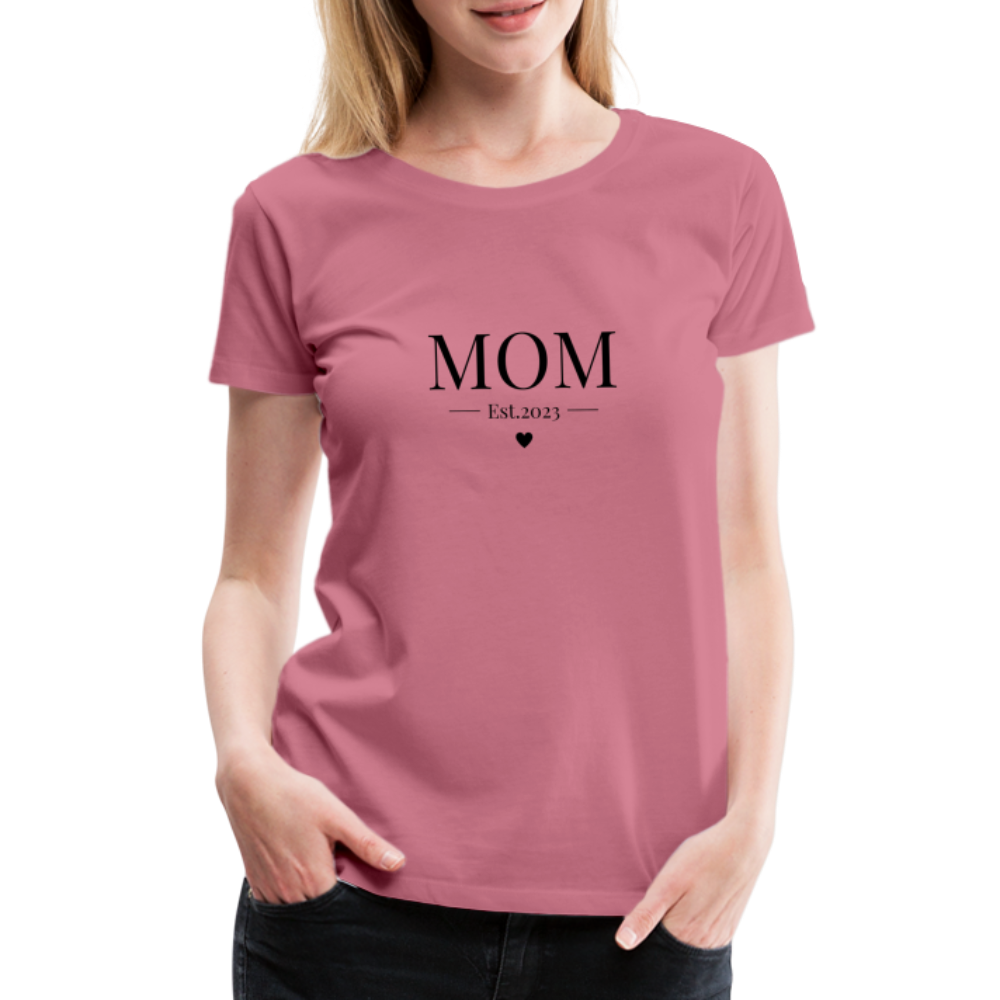 Frauen Premium T-Shirt - Mom Est. 2023 - Malve