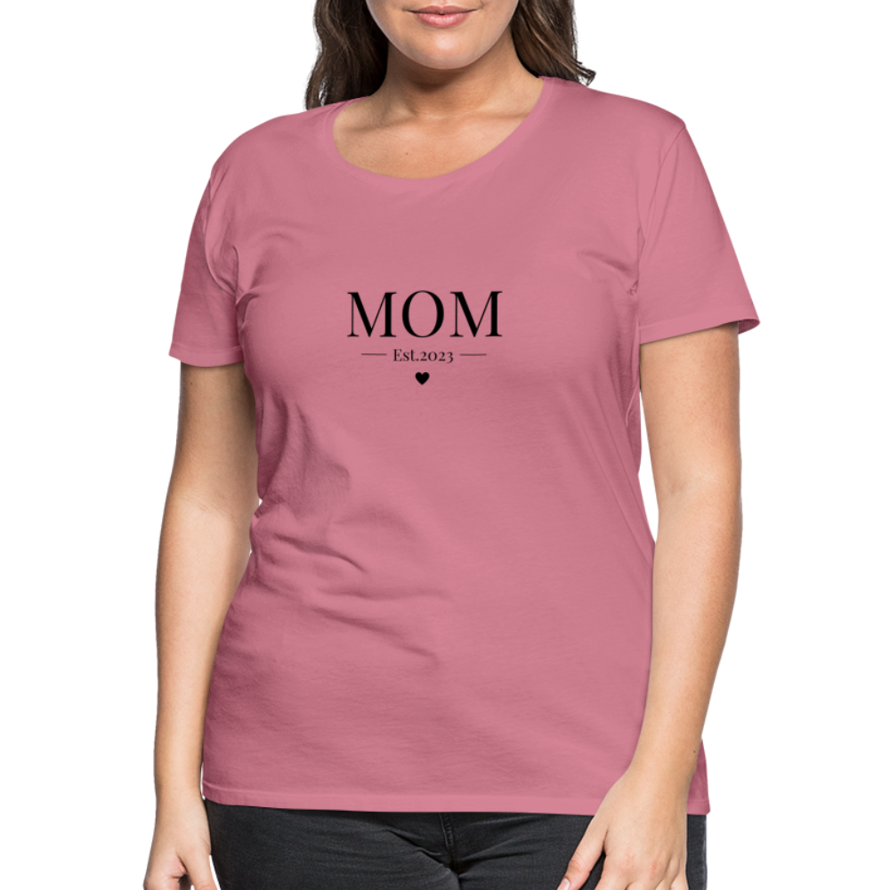 Frauen Premium T-Shirt - Mom Est. 2023 - Malve