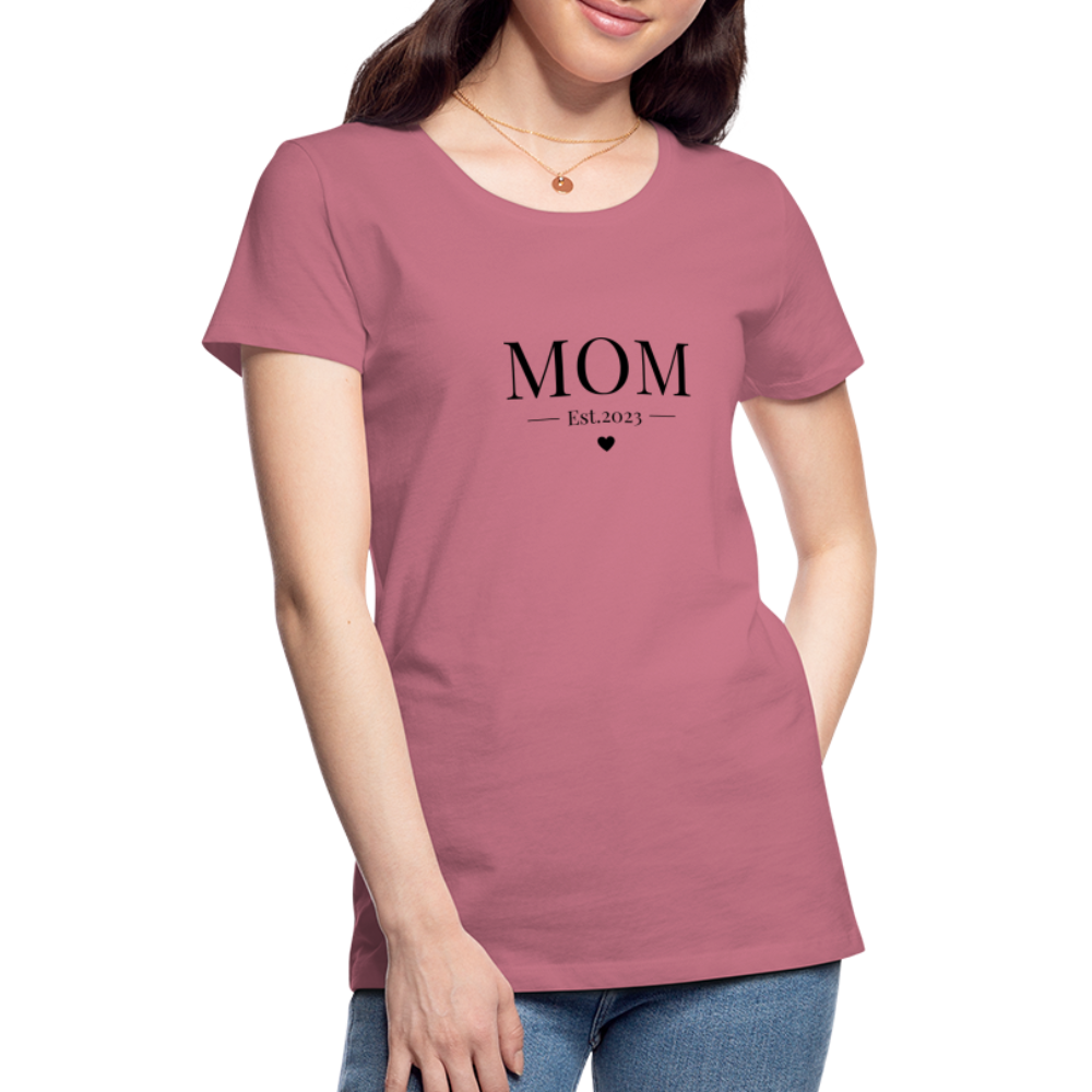 Frauen Premium T-Shirt - Mom Est. 2023 - Malve