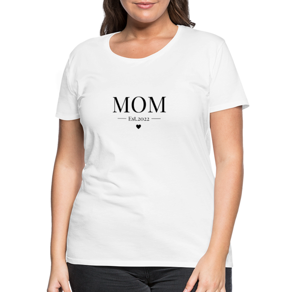 Frauen Premium T-Shirt - Mom Est. 2022 - weiß