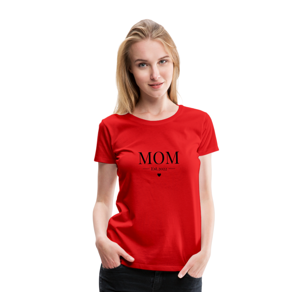 Frauen Premium T-Shirt - Mom Est. 2022 - Rot