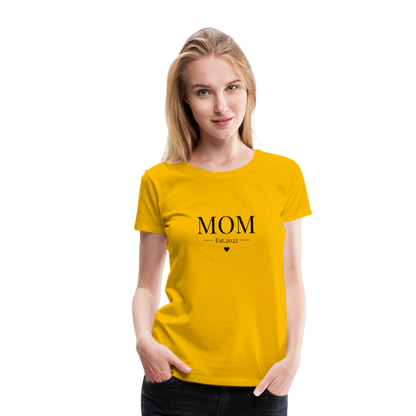 Frauen Premium T-Shirt - Mom Est. 2022 - Sonnengelb