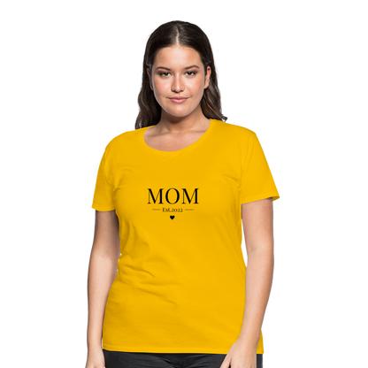 Frauen Premium T-Shirt - Mom Est. 2022 - Sonnengelb