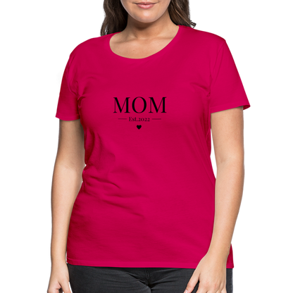 Frauen Premium T-Shirt - Mom Est. 2022 - dunkles Pink