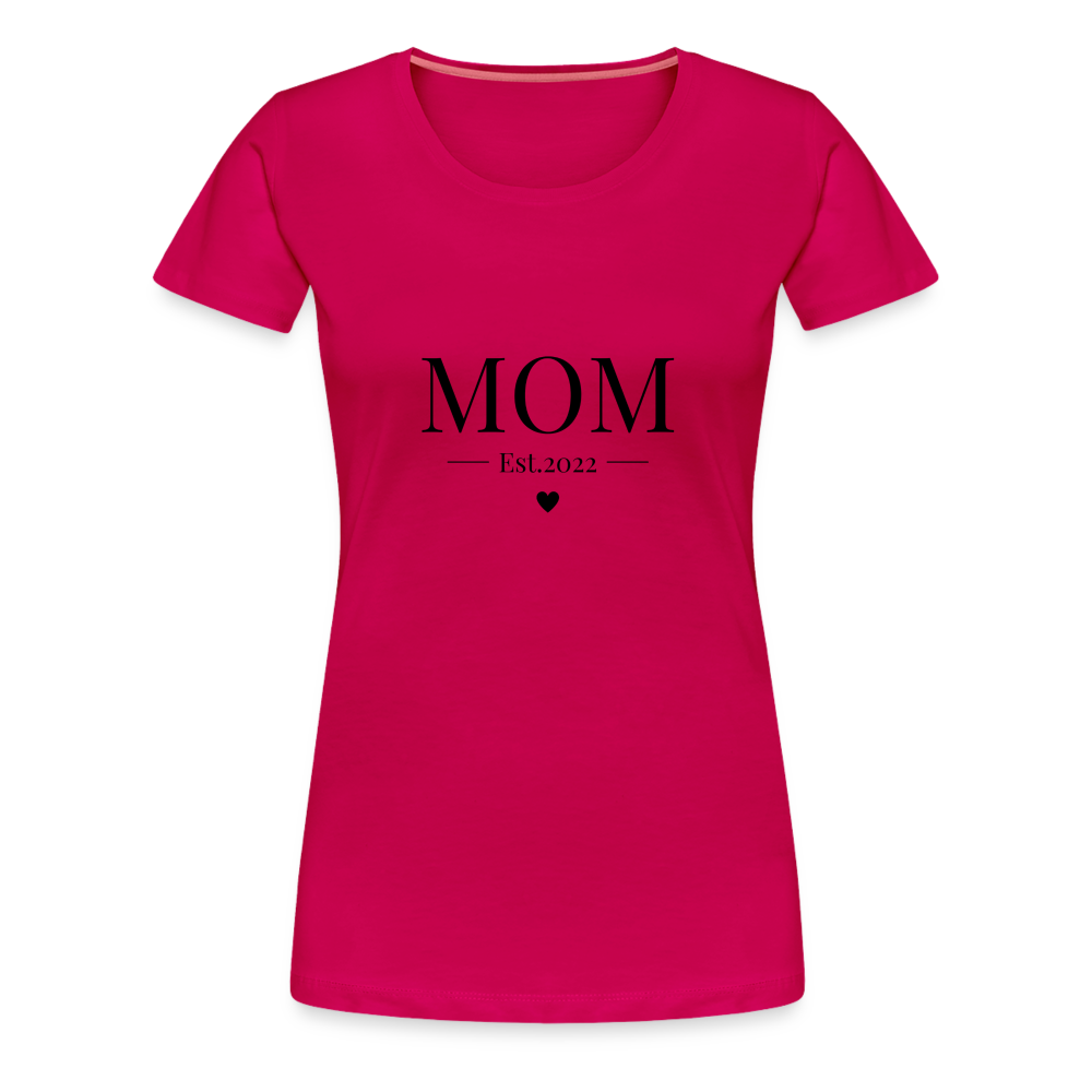 Frauen Premium T-Shirt - Mom Est. 2022 - dunkles Pink