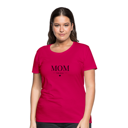 Frauen Premium T-Shirt - Mom Est. 2022 - dunkles Pink