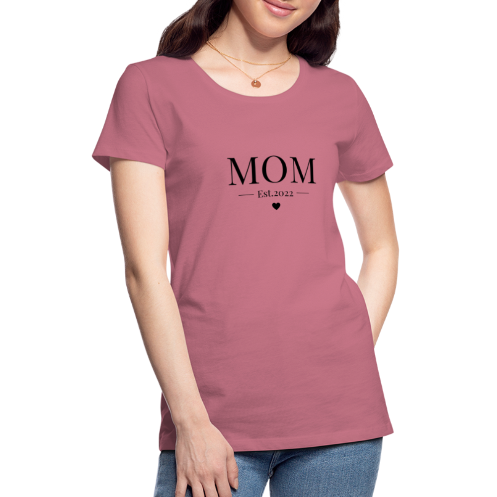 Frauen Premium T-Shirt - Mom Est. 2022 - Malve