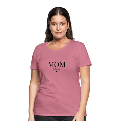 Frauen Premium T-Shirt - Mom Est. 2022 - Malve