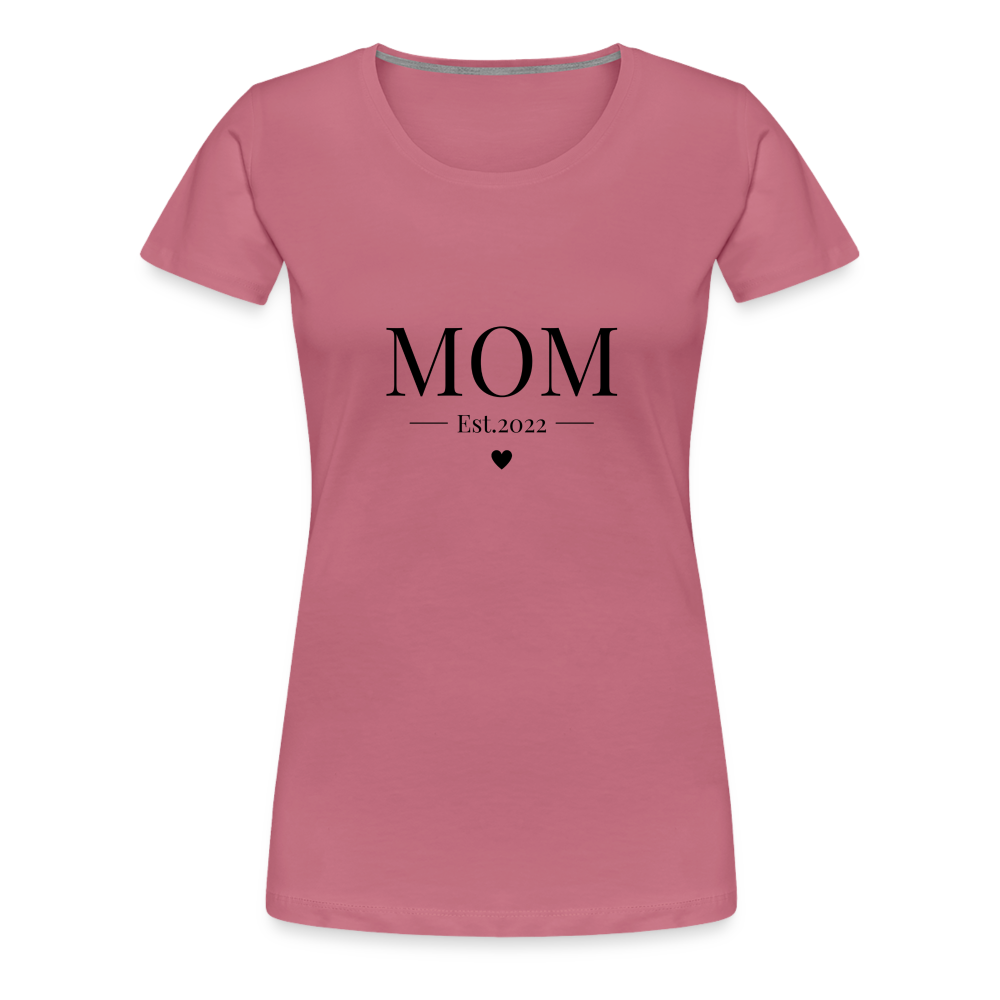 Frauen Premium T-Shirt - Mom Est. 2022 - Malve