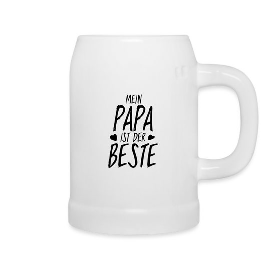 Bierkrug - Mein Papa ist der Beste  (personalisierbar) - weiß