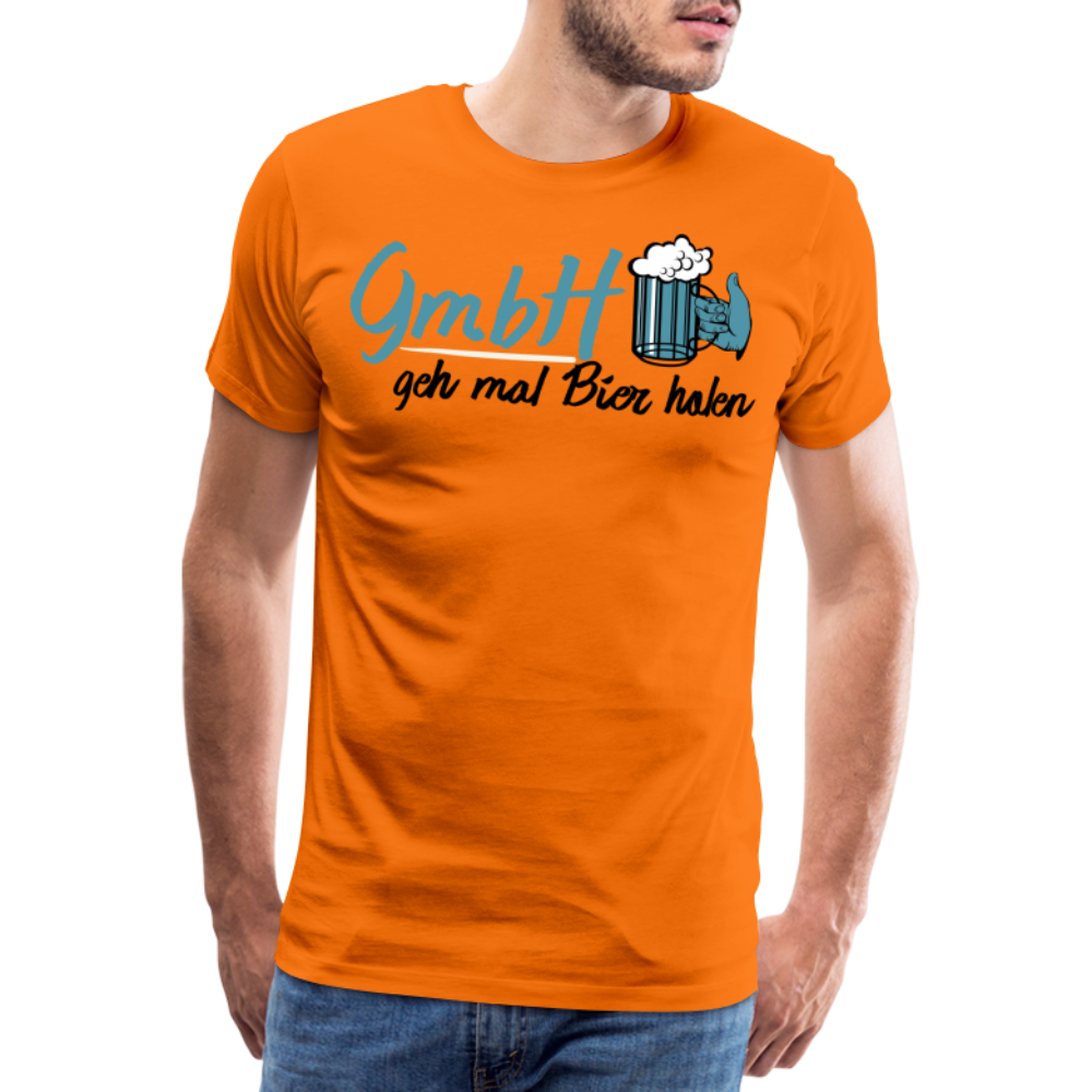 Männer Premium T-Shirt - GmbH - Geh mal Bier holen Spruch T-Shirt - Orange