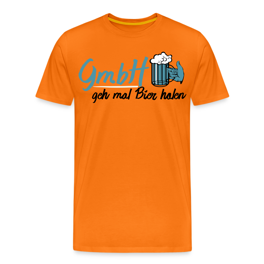 Männer Premium T-Shirt - GmbH - Geh mal Bier holen Spruch T-Shirt - Orange