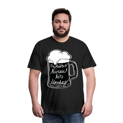 Männer Premium T-Shirt - Tschüss Niveau bis Montag Design - Schwarz