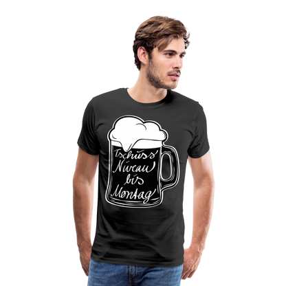 Männer Premium T-Shirt - Tschüss Niveau bis Montag Design - Schwarz