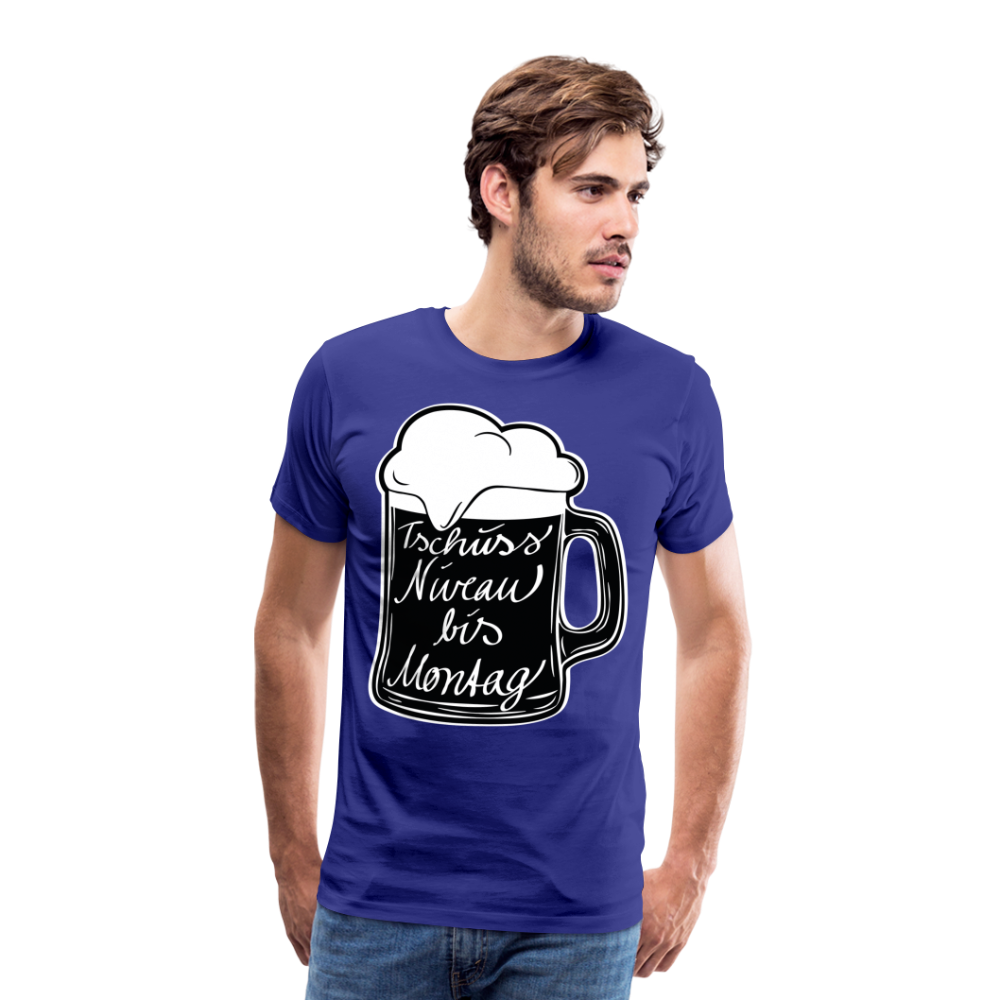 Männer Premium T-Shirt - Tschüss Niveau bis Montag Design - Königsblau