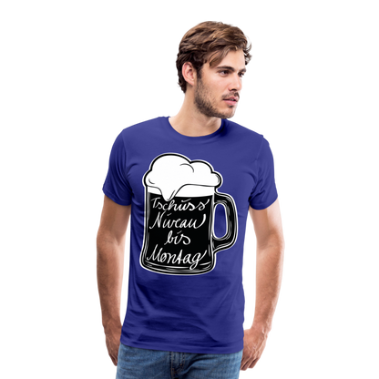 Männer Premium T-Shirt - Tschüss Niveau bis Montag Design - Königsblau