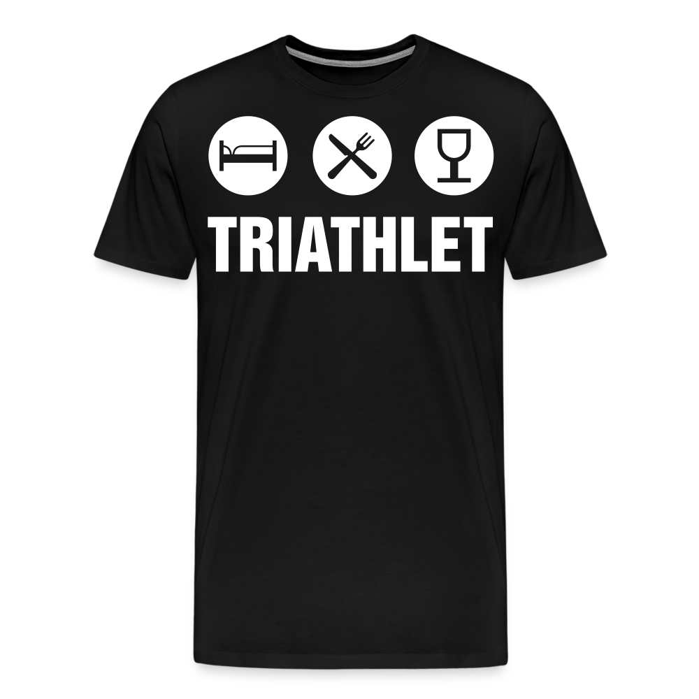 Männer Premium T-Shirt - TRIATHLET - Saufspruch - Schwarz