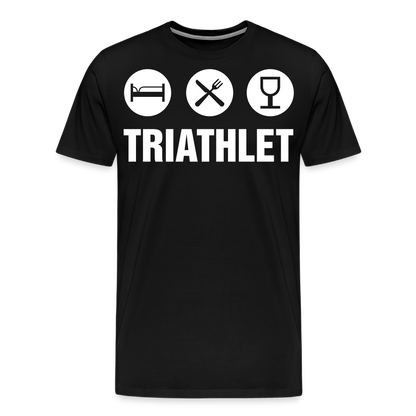 Männer Premium T-Shirt - TRIATHLET - Saufspruch - Schwarz