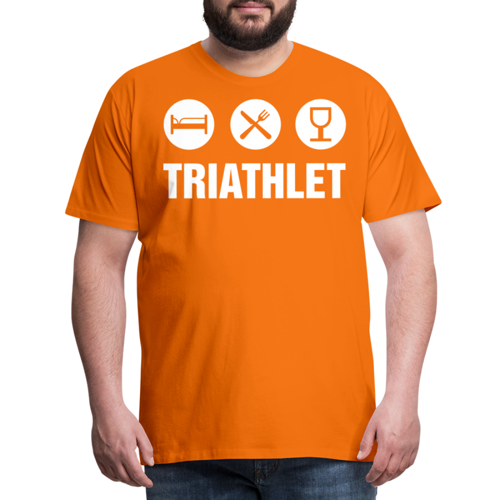 Männer Premium T-Shirt - TRIATHLET - Saufspruch - Orange