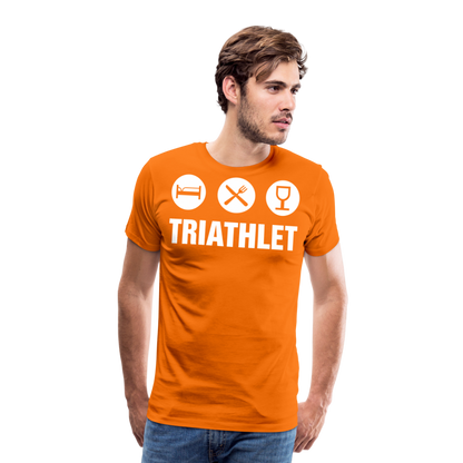 Männer Premium T-Shirt - TRIATHLET - Saufspruch - Orange